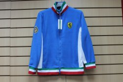 Толстовка "Raxman" "FERRARI" голубая на замке без капюшона, размер XL