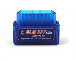 Сканер OBD-2 ELM-327 (Bluetooth SC03-D) v2.1 синий mini