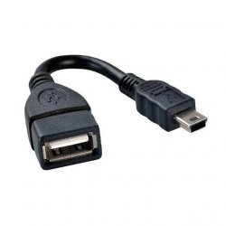 Переходник USB->miniUSB (OTG) (шнурок)