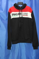 Толстовка "DUCATI CORSE" черная с капюшоном на замке, размер L