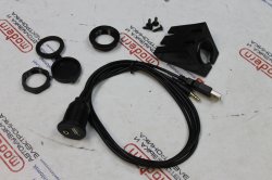 USB (и AUX) заглушка круглая с подставкой и колпачком, 1м