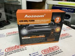 Лампы светодиодные Aozoom  с набором цоколей 1156 (BA 15S), T20 (7440) белый/оранжевый 12V 