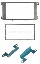 2 din Переходная рамка для Ford Focus 2 (Sony), S-Max 07+, Mondeo 07+, серебр.  с металл креплениями