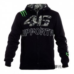 Толстовка "46 MPFORTYS" черная с капюшоном на замке, размер XXL