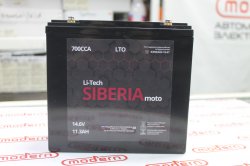 Аккумулятор Li-Tech Siberia 11,3Ач,700CCA 14,6V(обрат. поляр. клеммы квад)(180x170x70мм)дляМОТО/КВАД