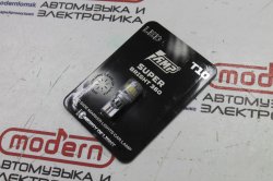 Лампа светодиодная W5W(T10) T10 6000K 12V 1.9W AMP 360 SuperBright ver.2
