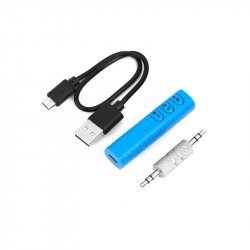 Bluetooth-AUX (3 кнопки) Junsun голубой