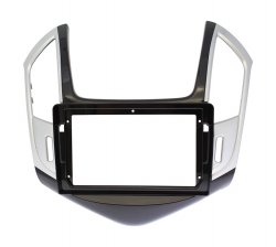 9" Переходная рамка для Chevrolet Cruze 2012-2015 (Wide Media)(черно-серая)