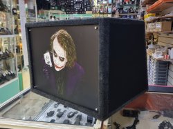 Корпус сабвуфера 12" 62л ФИ Труба компакт, вставка ткань, аэрография (Skill)