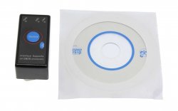 Сканер OBD-2 ELM-327 (Bluetooth) v2.1 mini черный с кнопкой