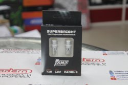 Лампа светодиодная W5W(T10) T10 SupertBright Canbus 6000K 12V 2W AMP