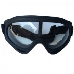 Очки "UV 400" черные, прозрачное стекло