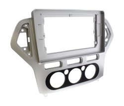 10" Переходная рамка для Ford Mondeo(без климат контроля) 2007-2010 (Car Media) Серебро
